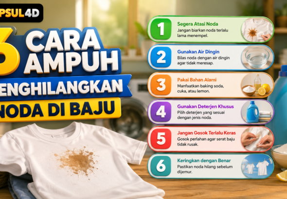 6 Cara Ampuh Menghilangkan Noda di Baju