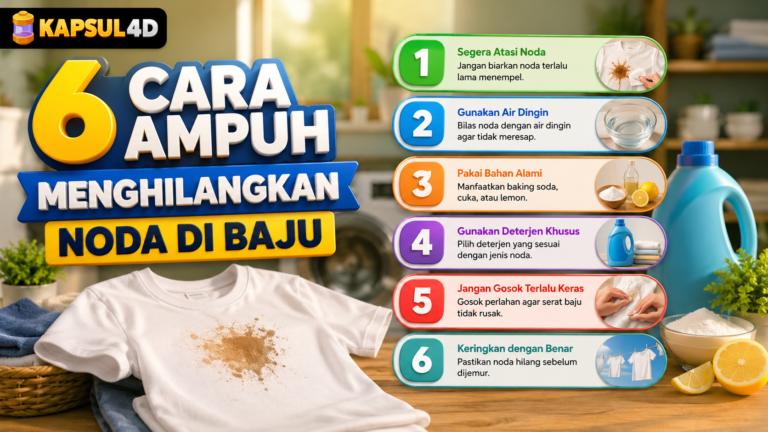 6 Cara Ampuh Menghilangkan Noda di Baju