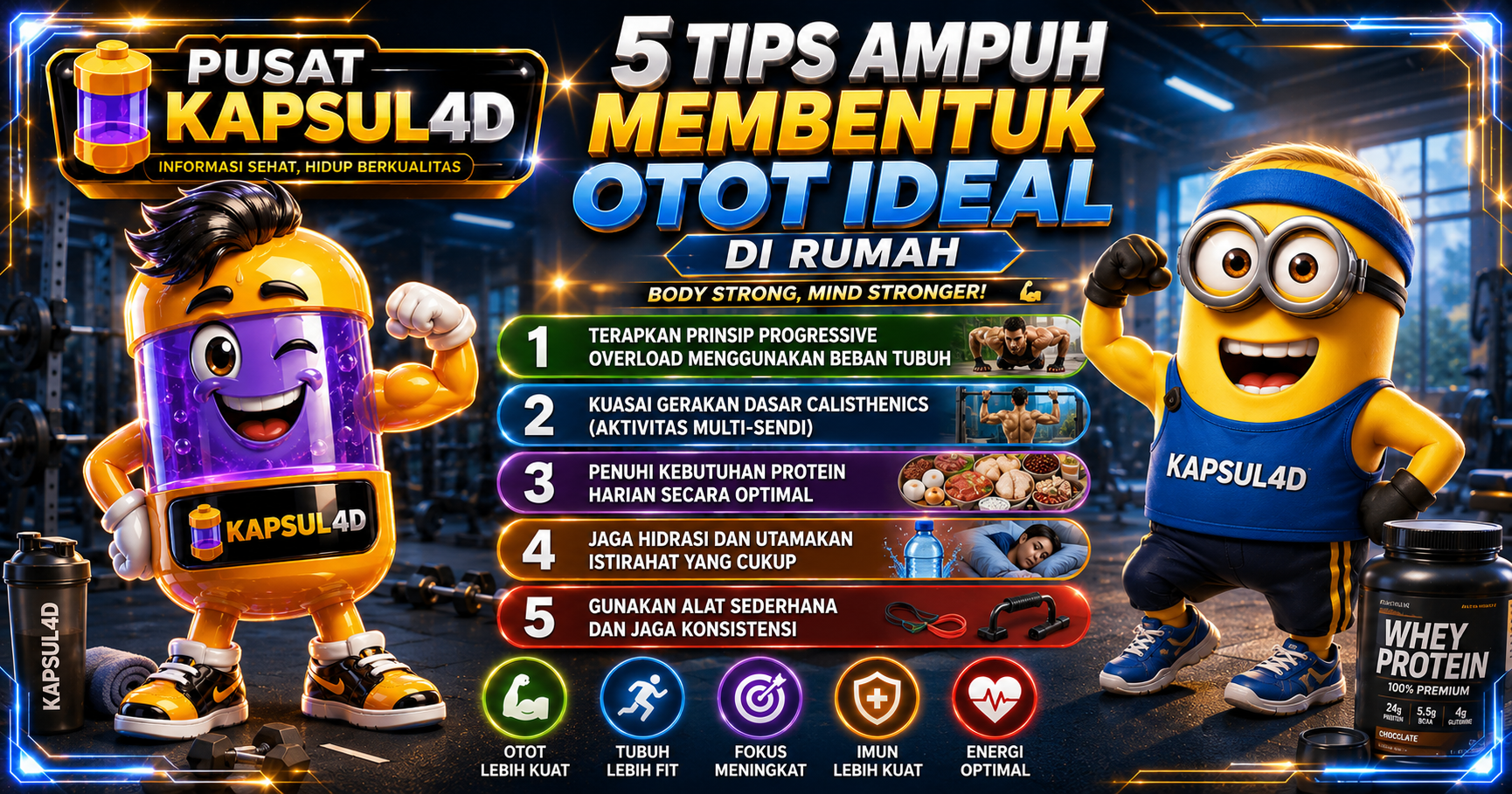 5 TIPS AMPUH MEMBENTUK OTOT IDEAL DI RUMAH - PUSAT KAPSUL4D