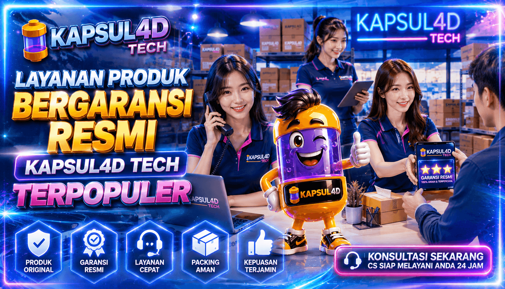 Layanan Produk Bergaransi Resmi KAPSUL4D TECH Terpopuler